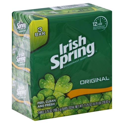 Image for Irish Spring Deodorant Soap, Original, Bath Size,3ea from AJ Pharmacy/Convenience Store