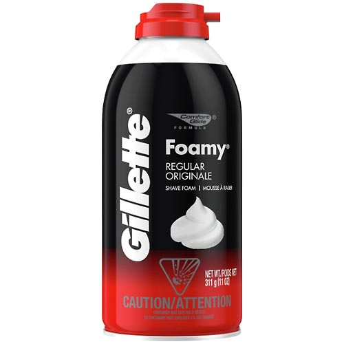 Image for Gillette Shave Foam, Foamy, Regular,11oz from AJ Pharmacy/Convenience Store