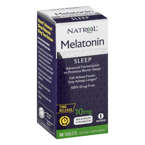 Image for Natrol Melatonin, Advanced Sleep, Maximum Strength, 10 mg, Tablets,60ea from AJ Pharmacy/Convenience Store