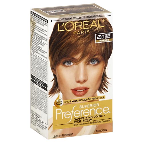 Image for Superior Preference Permanent Haircolor, with Shine Serum, Warmer, Lightest Golden Brown 6-1/2G,1ea from AJ Pharmacy/Convenience Store