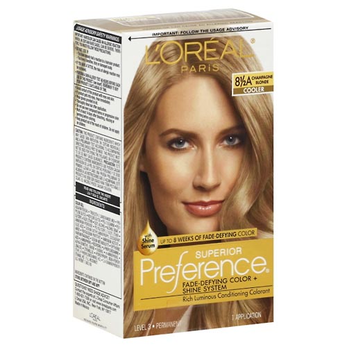 Image for Superior Preference Permanent Haircolor, Cooler, Champagne Blonde 8-1/2A,1ea from AJ Pharmacy/Convenience Store